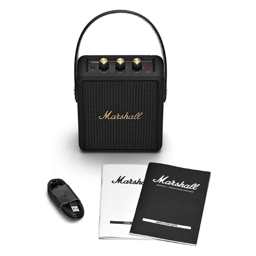 Marshall Stockwell II Portable Bluetooth Speaker – Black and Brass 1005544 - Image 11