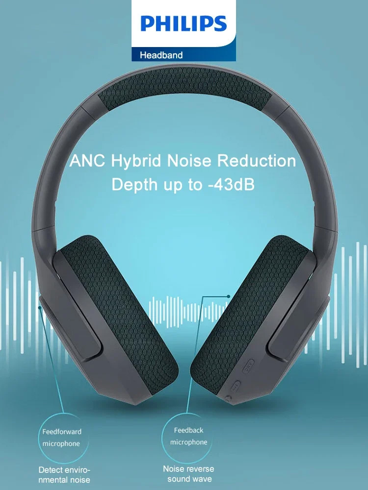 Philips Over-ear wireless headphones TAH7508BK/97