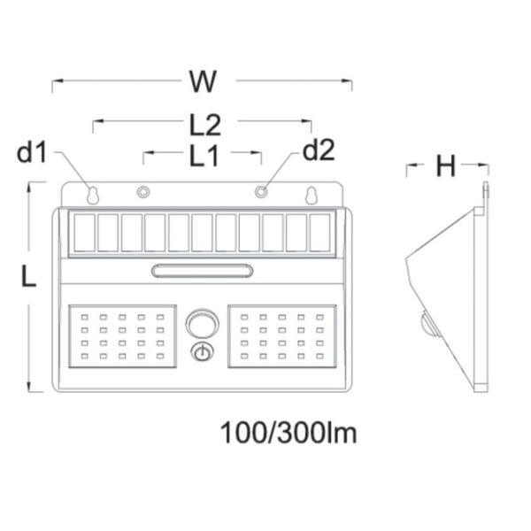 Philips LED Solar Wall Light 100 Lumen 0.65W  3.7V 1.2AH Battery Capacity - Image 2