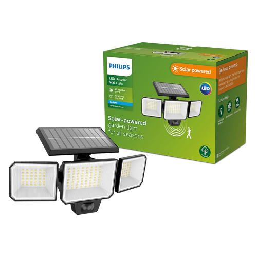 Philips Outdoor Solar Nysil Security Light 8.7 W, Daylight and Motion Sensor
