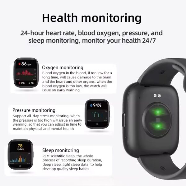 AceFit Active Smart Watch Blue IDW26BL - Image 4