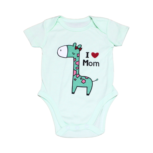 4Pack Cotton Bodysuit - Short Sleeved -Assorted Medium size - Image 5