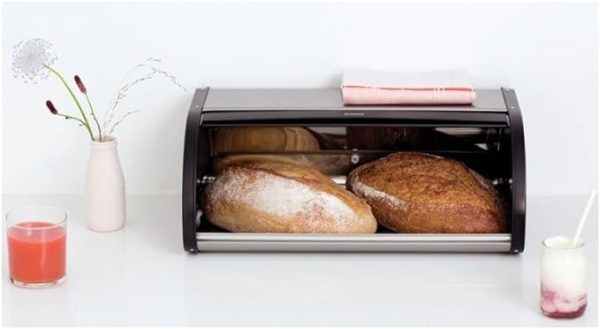 BRABANTIA ROLL TOP BREAD BIN Matt Steel - Image 2