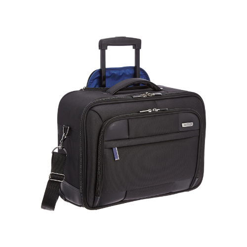 AMERICAN TOURISTER MERIT ROLLING TOTE AS BLACK/BLUE 5400520129086