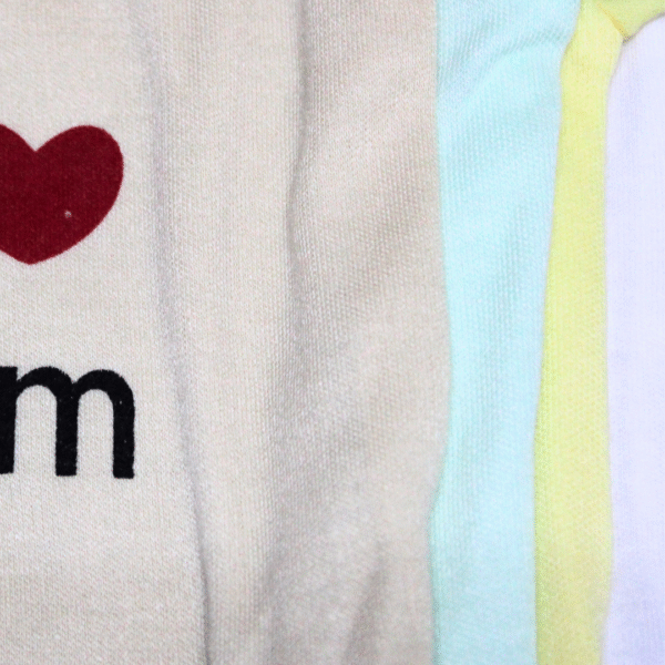 4Pack Cotton Bodysuit - Short Sleeved Small Size-Assorted - Image 9