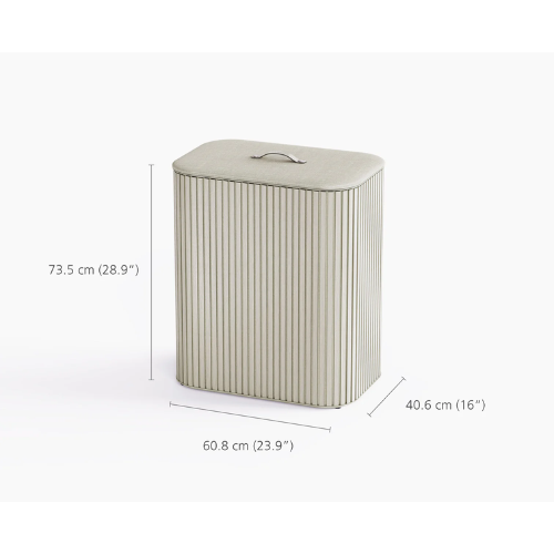 Joseph Joseph Tota Trio Luxe Bamboo Laundry Basket โ 90L (Ecru) - Image 5