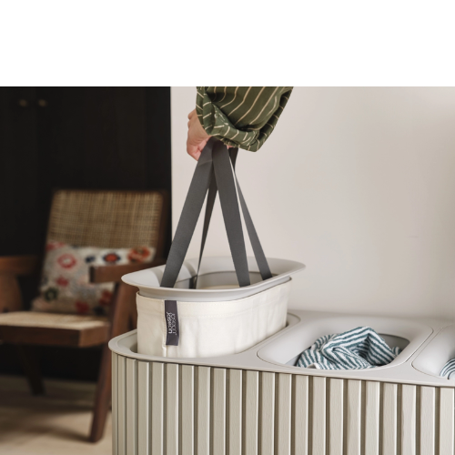 Joseph Joseph Tota Trio Luxe Bamboo Laundry Basket โ 90L (Ecru) - Image 11
