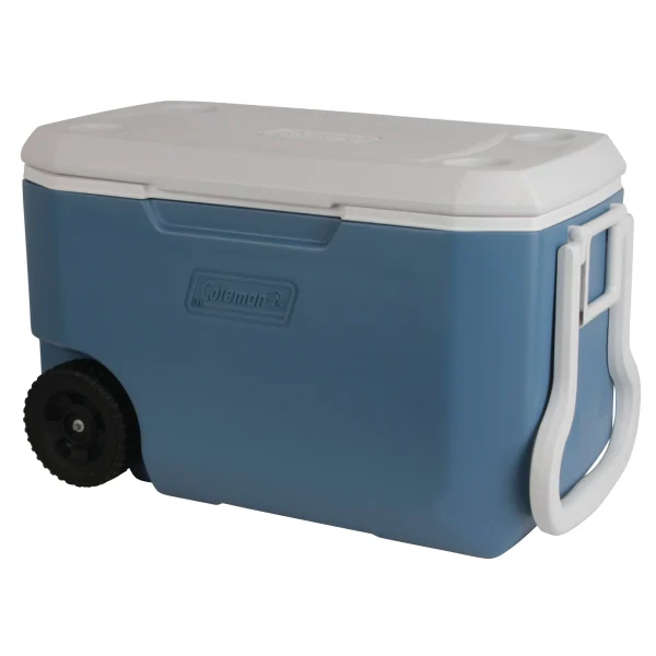 Coleman Foam Hard Cooler High Performance Insulated Cool Box, 62Qt/58ltr Capacity, With Handle and Wheels Blue ,Keeps Cool For Up To 4Days - Image 3