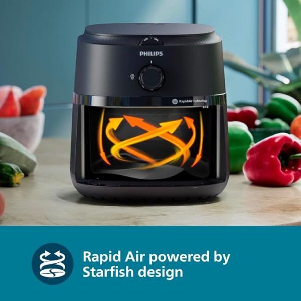 Philips 6.2L Extra Large Airfryer with Rapid Air Tech - Up to 90% Less Fat - NA130/00 - Image 5
