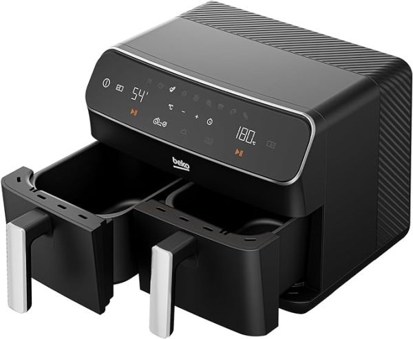 Beko Dual Zone Air fryer ExpertFry FRL5388B | 8.5L Capacity | Smart Finish | Match Cook | Wide LED Screen | 9 Automatic Cooking functions | Dehydrate | Air Fry - Image 3