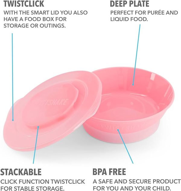 Twistshake Bowl 6+m Pastel Pink-78149 - Image 2