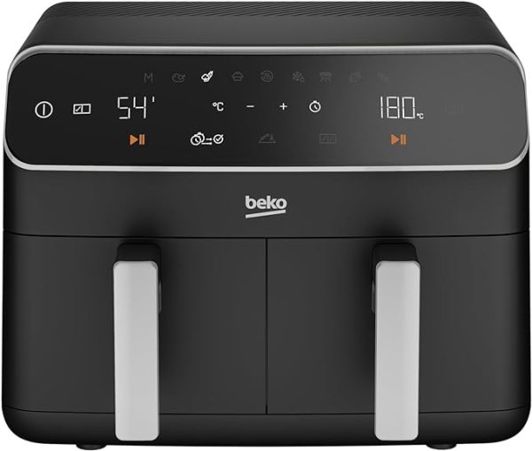 Beko Dual Zone Air fryer ExpertFry FRL5388B | 8.5L Capacity | Smart Finish | Match Cook | Wide LED Screen | 9 Automatic Cooking functions | Dehydrate | Air Fry - Image 4