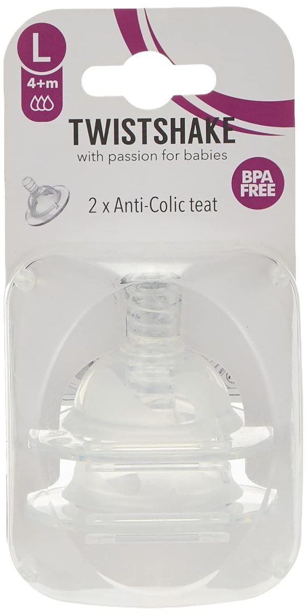 Twistshake Anti-Colic Teat Large 4+M-78021 - Image 2