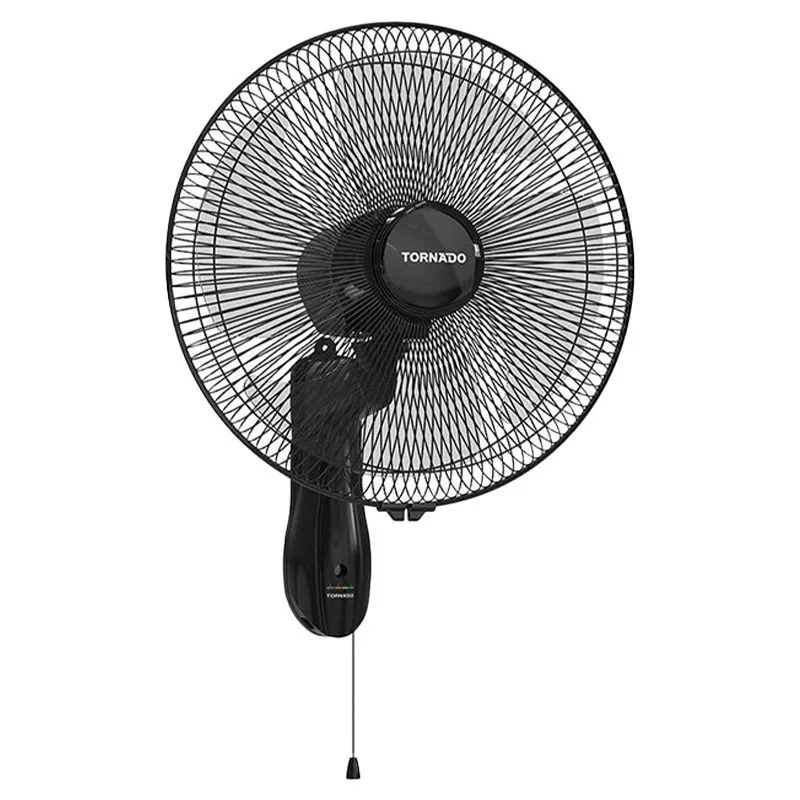 TORNADO Wall Fan 16 Inch, 4 Blades, twf-16 black