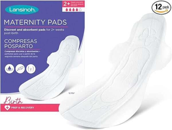 Lansinoh Discreet & Absorbent Maternity Pads 2+ weeks post-birth medium-69730 - Image 2