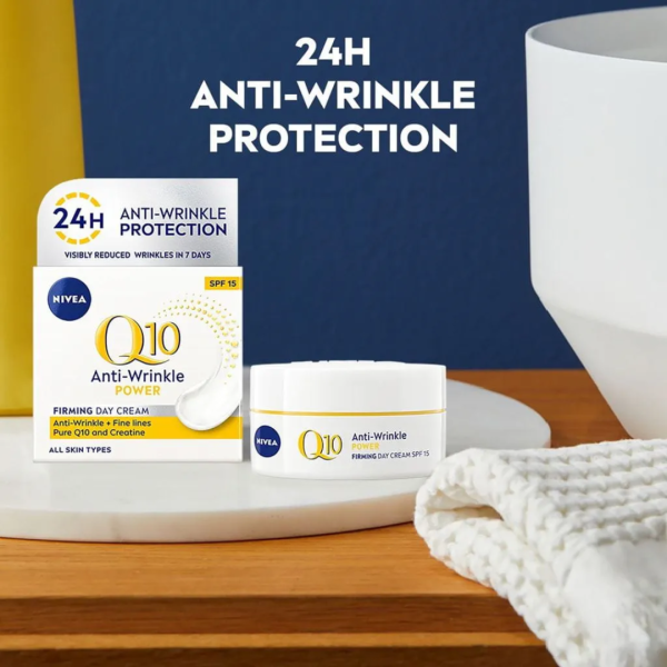 Nivea Q10 Anti-Wrinkle POWER Firming Day Cream SPF15 - Image 4