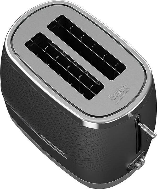 BEKO Cosmopolis Toaster TAM8202B,Extra Wide Slot 2-Slice Toaster, Includes Defrost, Reheat And Cancel FunctionB - Image 2