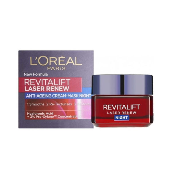 L’oreal Revitalift Laser Renew Pro-Xylane Anti-Ageing Night Cream 50ml - Image 4
