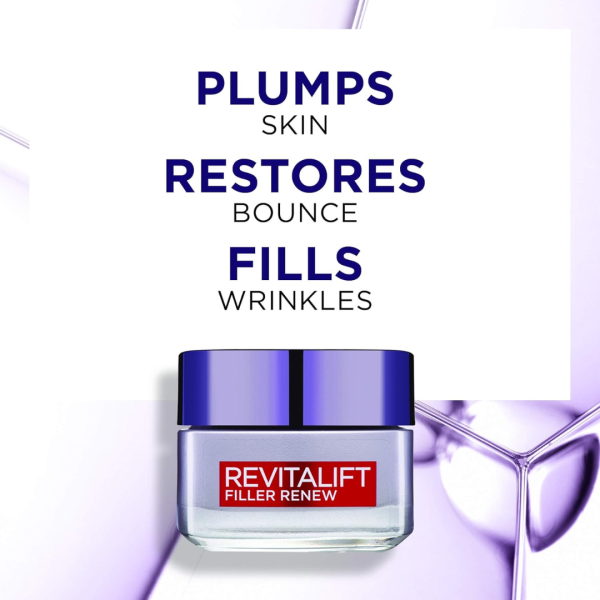 L’Oreal Paris Revitalift Filler + Hyaluronic Acid Replumping Day Cream -50ml - Image 2