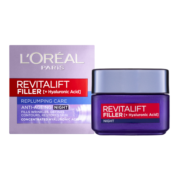 L’Oreal Paris Revitalift Filler + Hyaluronic Acid Replumping Day Cream -50ml - Image 2