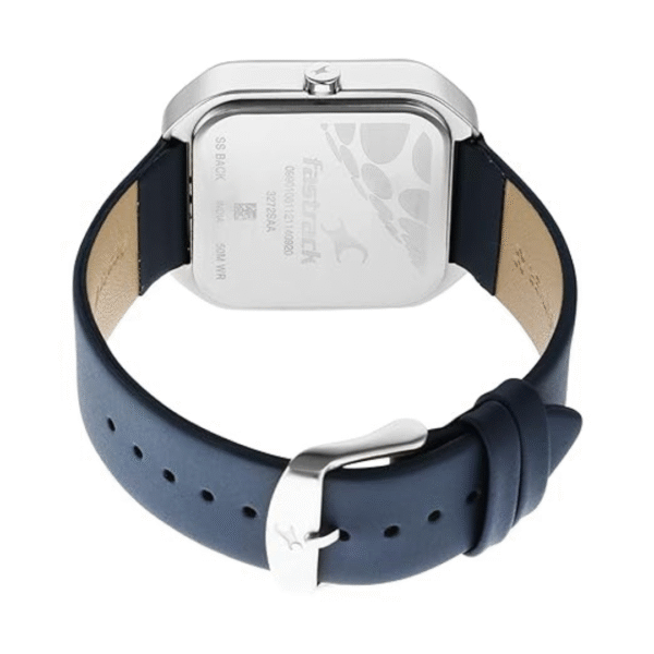 After Dark Blue Dial Leather Strap Watch for Guys - Image 5