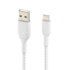 BELKIN CABLE BOOST CHARGE USB-A to USB-C BRAIDED 1m - WHITE CAB002BT1MWH - Image 4