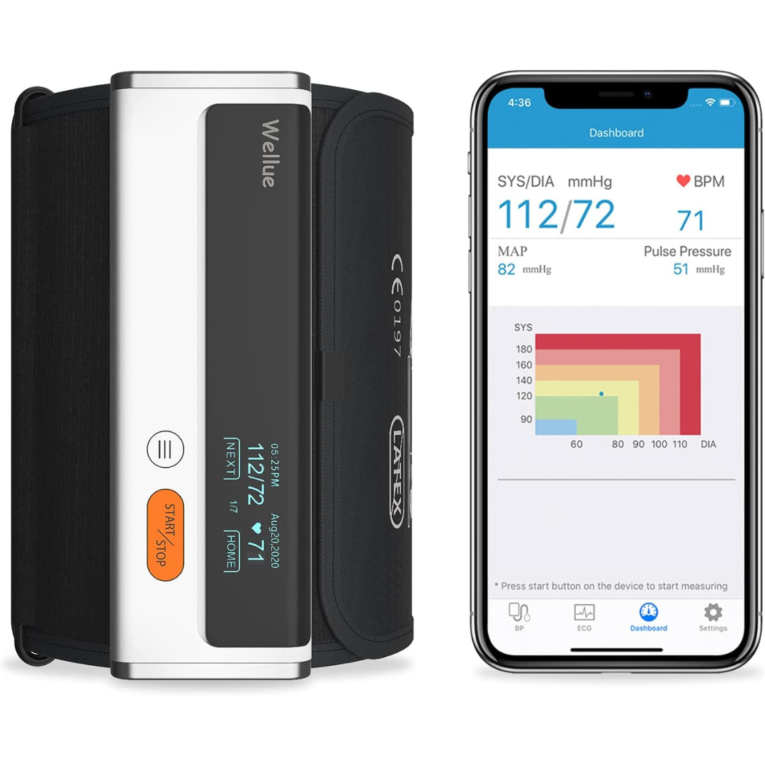Bluetooth Armfit Blood Pressure Monitor With ECG