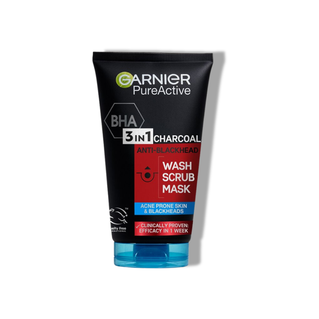 Garnier Pure Active Intensive Charcoal 3-in-1 Wash, Scrub and Mask 150ml