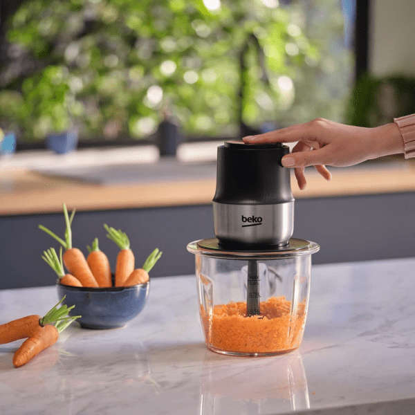 Beko Food Chopper, 400 W Motor, 1000 ml Glass Bowl - Image 2
