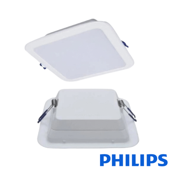Philips Essential SmartBright LED Square Recessed Downlight 7W LED6/WW L125 Square - Image 2