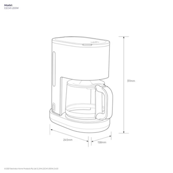 Electrolux 1.25L Ultimate Taste 300 drip Coffee Maker - Image 9