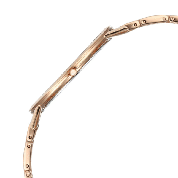 Titan Edge Anthracite Dial Rose Gold Strap Watch - Image 4