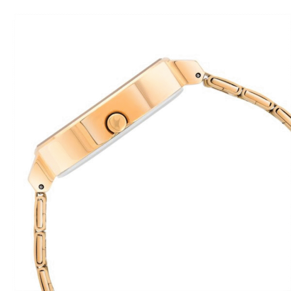 Fastrack MetaWe Quartz Analog Pink Dial Stainless Steel Strap Watch For Girls - Image 3