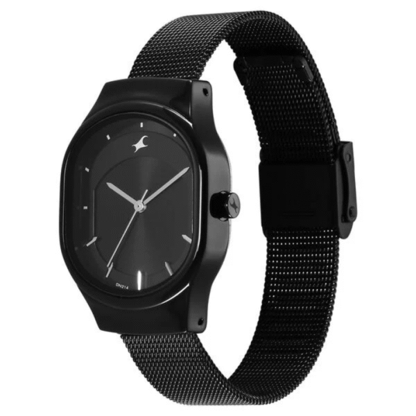 Fastrack Snob X Black Dial Stainless Steel Strap Watch for Girls - Image 2