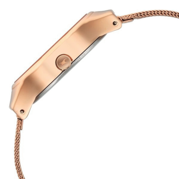 Fastrack Snob X Rose Gold Dial Stainless Steel Strap Watch for Girls - Image 3