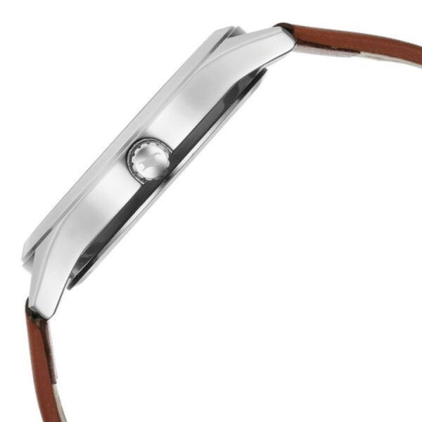 Fastrack Stunners Quartz Analog Blue Dial Brown Leather Strap Watch For Guys - Image 4
