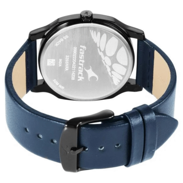 Fastrack Stunners Quartz Analog Blue Dial Leather Strap Watch for Guys - Image 5