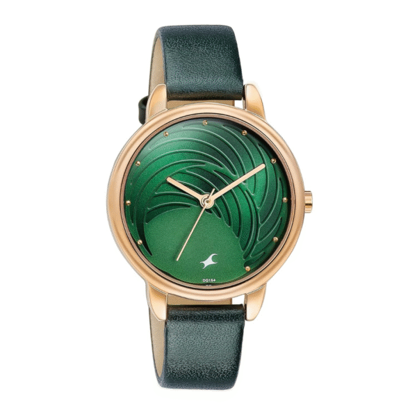Fastrack Stunnerse Quartz Multifunction Green Dial Leather Strap Watch for Girls - Image 2