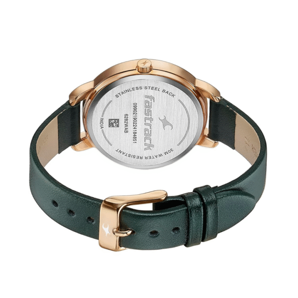 Fastrack Stunnerse Quartz Multifunction Green Dial Leather Strap Watch for Girls - Image 5