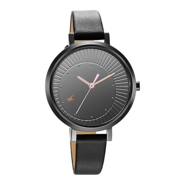 Fastrack Style Up Black Dial Leather Strap Watch for Girls - Image 2