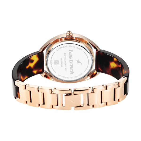 Fastrack Younique Quartz Analog Mother Of Pearl Dial Acetate And Metal Strap Watch For Girls - Image 5