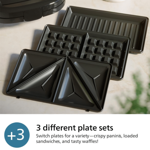 Philips 5000 Series 3 in 1 Panini, Waffle and Sandwich Maker HD2350/80 - Image 4