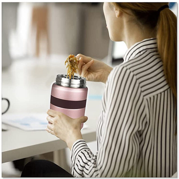 BA Vacuum Food Flask 500ML - Silver - Image 10