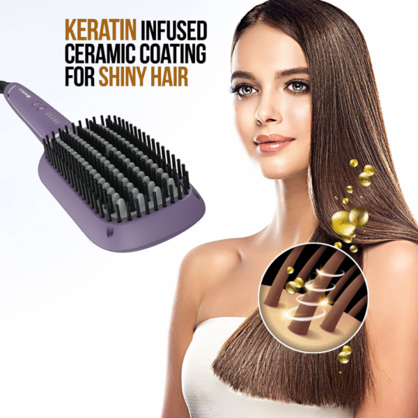 Havells Ionic and Keratin Hair Straightening Brush Black HS4201 - Image 2