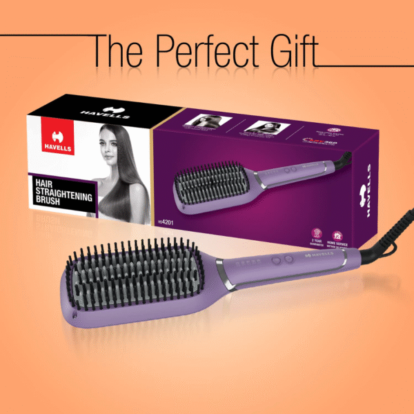 Havells Ionic and Keratin Hair Straightening Brush Black HS4201 - Image 6