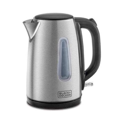 Black+Decker Concealed Coil Stainless Steel Kettle, 1.7 Litre Silver - JC450-B5