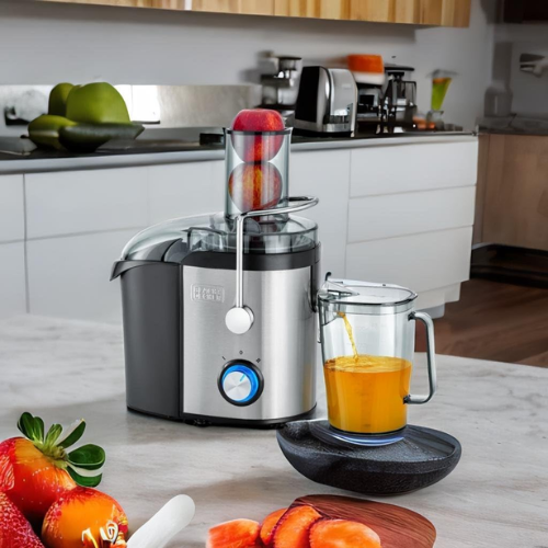 Black+Decker Juicer Extractor With Wide Chute -  800W Stailess Steel, JE800-B5 - Image 2