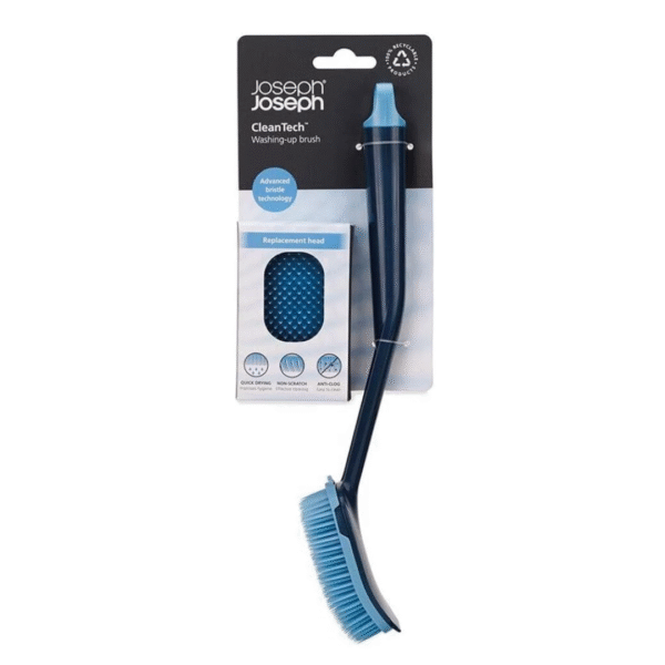 Joseph Joseph CleanTech Washing-up Brush & Scrubber Set - Blue - Image 6
