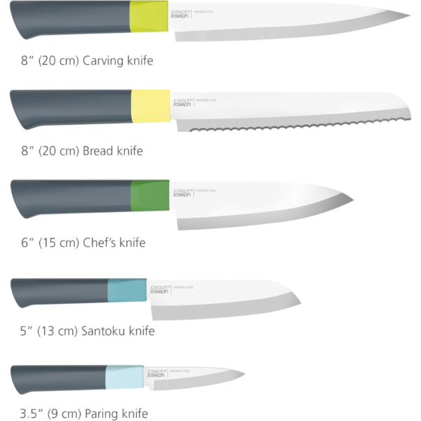 Joseph Joseph Duo 5pc Knife Block Set (Opal) - Image 4