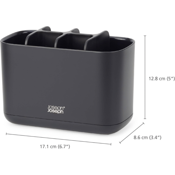 Joseph Joseph EasyStore Large Toothbrush Caddy (Black) - Image 5